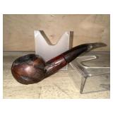 Carved apple bowl style pipe with stem