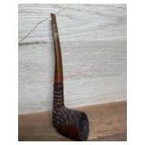 Carved Volcano style bowl pipe with acrylic stem