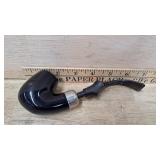 Roma black bowl pipe with vulcanite stem