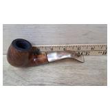 Wood egg bowl pipe with acrylic stem