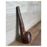 Canadian style carved bowl pipe with acrylic stem