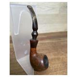 Barbic marked smooth bowl pipe with vulcanite