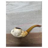 Carved Meerschaum style pipe wit acrylic stem