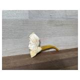 Meerschaum Mystic figure carved pipe with acrylic