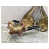Meerschaum Fox pipe with lined case