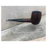 Dublin style pipe with dark stem