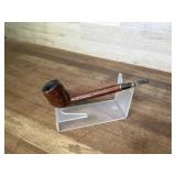 Carved Canadian style pipe with short stem