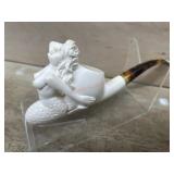 Meerschaum Mermaid pipe with acrylic stem