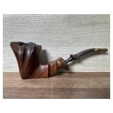 bjarne Denmark self sitter carved pipe with fancy