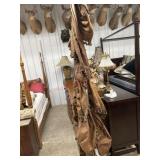 9 foot long brown curtains on cornice board