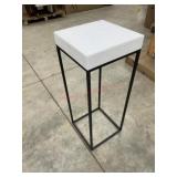 36 inch tall metal with white top fern stand