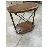 Leather top decorator table