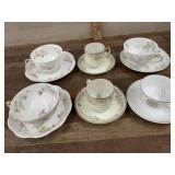 6- Haviland tea cups and saucers