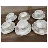 6- Haviland tea cups and saucers
