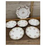 5- Haviland saucers and 1 small bowl