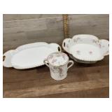 ilaviland Pink flower serving bowl, relish tray