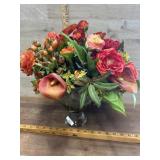 Decorator centerpiece floral arrangement with red
