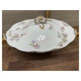 Haviland  lily flower covered casserole dish