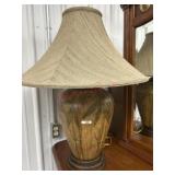 Large table lamp with beige shade