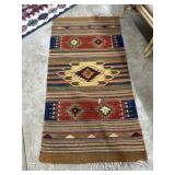 30x60 inch southwest brown pattern throw rug