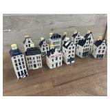 12 Piesces of KLM Blue Delft distillery bottles