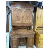 Antique barrel roll writing desk