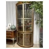 Modern Bow front China cabinet with drawers