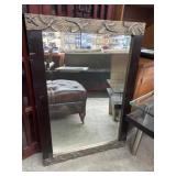 29x42 Framed bevel edge mirror with dragon fly