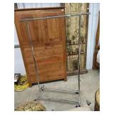 Light weight rolling clothing rack