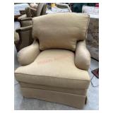 Tan Henredon upholstered occasional chair