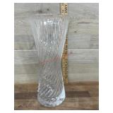 Lead crystal floral vase