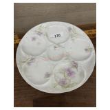 Haviland oyster plate with lavender flowers