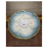 Blue Haviland oyster plate