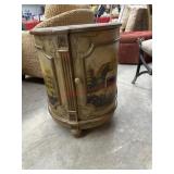 Decorator barrel table with storage
