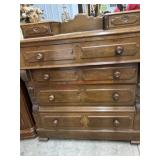 Antique 4 drawer chest with glove boxes