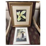 20x18 Floral print and 12x14 Door picture