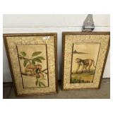 Pair of 14x20 Monkey pictures