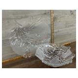 Art glass serving bowl and plate