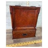Wood decorator box with mirror