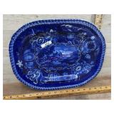 R. Hall Conway Castle blue platter