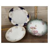 Bavaria plate and bowl and 1 Haviland bowl