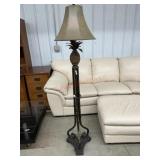 Pineapple design floor lamp with beige shade