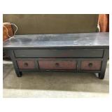Cedar lined black blanket chest
