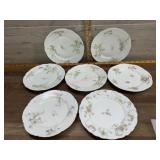 7 Various Haviland dessert plates