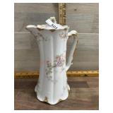 Haviland pink floral pitcher