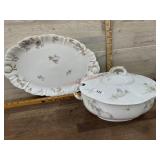 Haviland covered casserole dish and serving plate