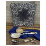 Square Arthur Court aluminum serving plate and 3