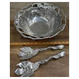 Arthur Court aluminum serving bowl and salad