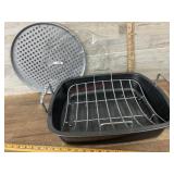Roasting pan with rack and baking sheet