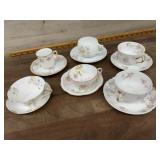 6- Haviland and Bavaria tea cups and saucers